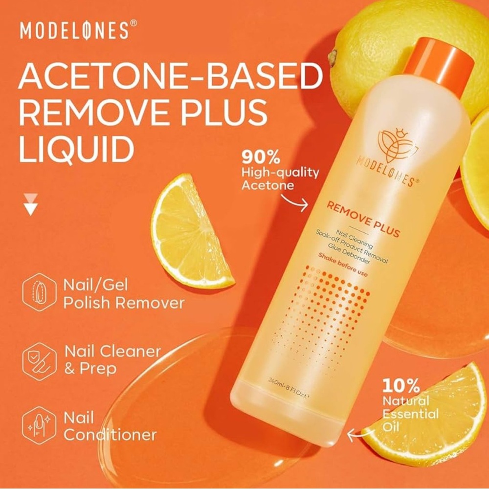 Modelones Orange Nail Polish Remover, NWT